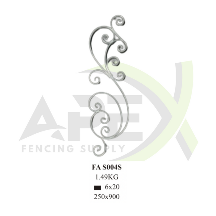 Aluminium Baluster 250x900