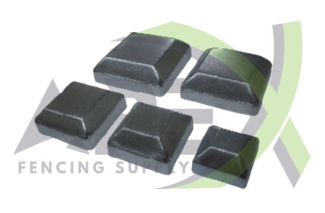 Square Steel Cap - 65x65 Black