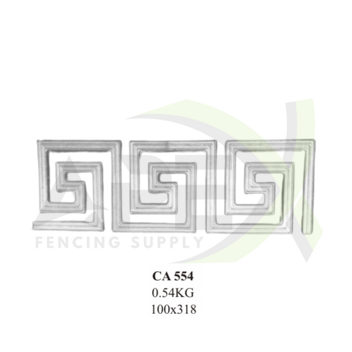 Aluminium Lace Panel Greek Design 100x318mm