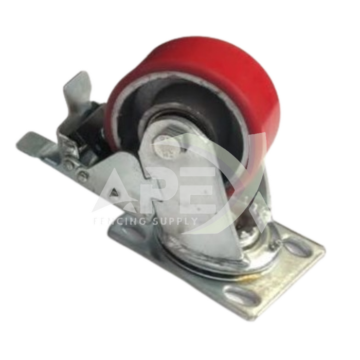 Castor Wheel 200mm Red Heavy Duty - 375kg