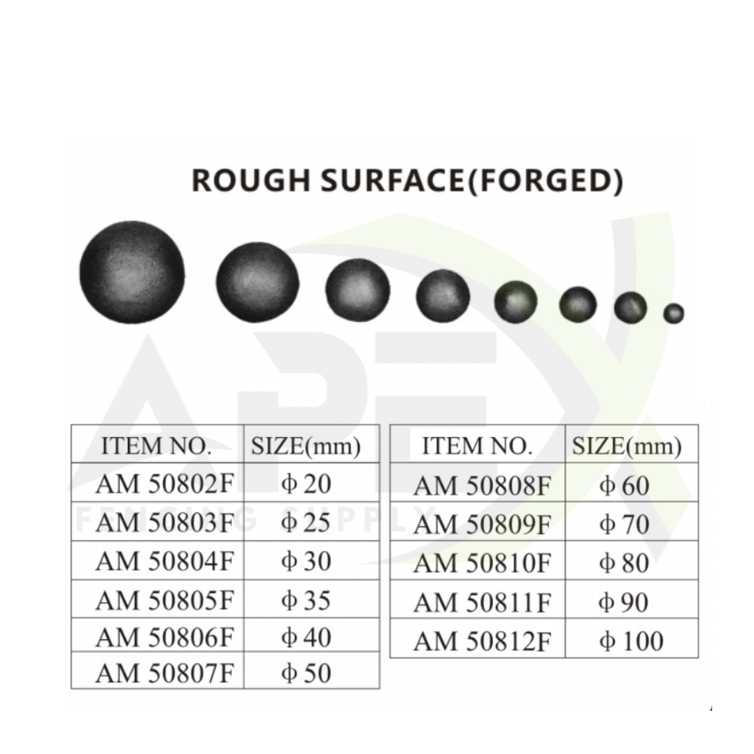 Steel Solid Ball 20-100mm — Apex Fencing Supply